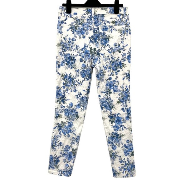 Charter Club Blue Floral Bristol Skinny Ankle Jeans - Picture 3 of 9